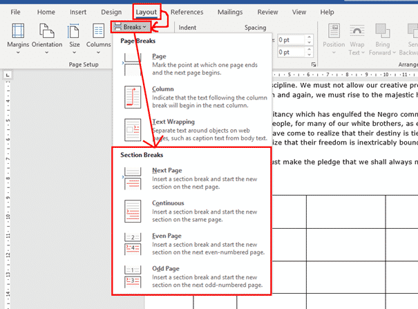 ms word for mac page numbering